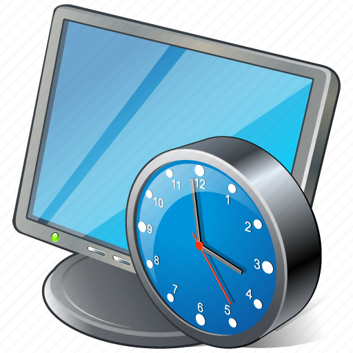 Clock, computer, desktop, display, monitor, screen icon - Download on Iconfinder