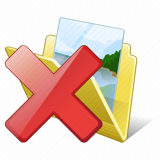 Delete, folder, gallery, images, media, my, pictures icon - Download on Iconfinder