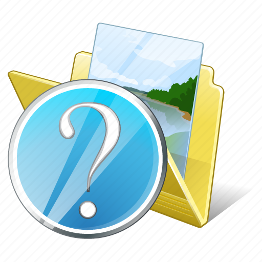 Folder, gallery, images, media, my, pictures, question icon - Download on Iconfinder