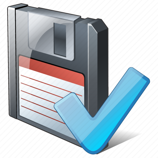 Backup, data, disk, download, file, floppy, ok icon - Download on Iconfinder