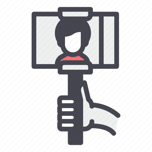Camera, phone, recording, selfie, stick, video, vlog icon - Download on Iconfinder