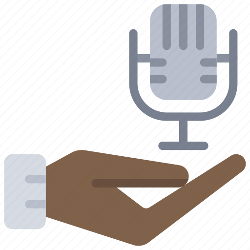 Give, microphone, recorder, record, hand, gesture icon - Download on Iconfinder