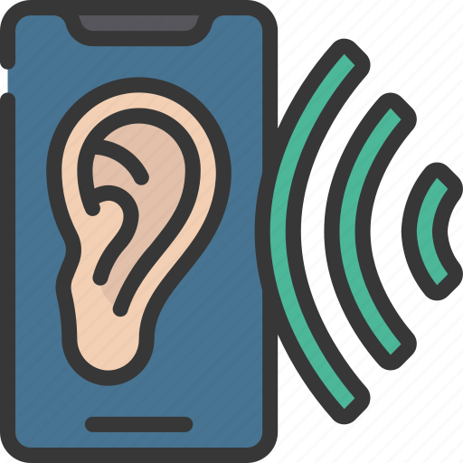 Phone, listening, mobile, ear, command icon - Download on Iconfinder