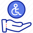 disabled person, wheelchair, hand, disability