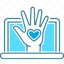online, charity, volunteering, laptop