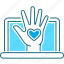 online, charity, volunteering, laptop 