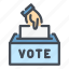 vote, voting, ballot, box, hand, election 