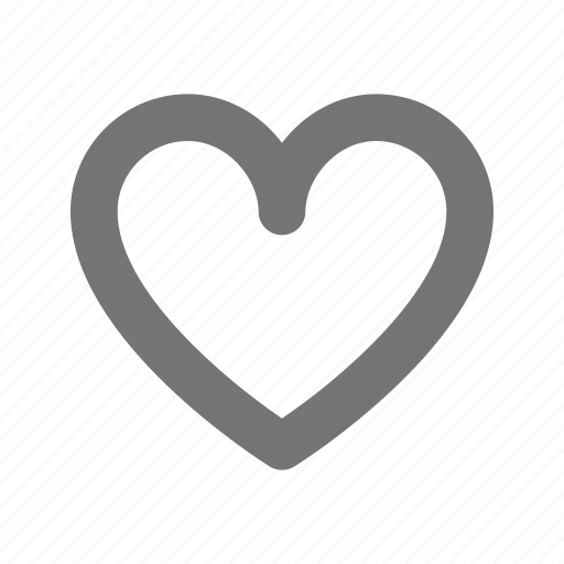 Heart, like, empty, love, plain, romantic, valentines icon - Download on Iconfinder