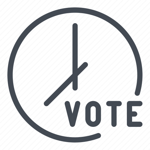 Vote, voting, election, time, clock, watch icon - Download on Iconfinder