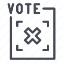 vote, voting, election, cross, form, document