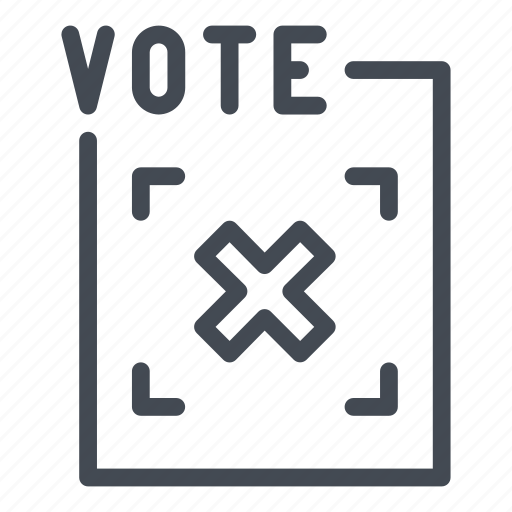 Vote, voting, election, cross, form, document icon - Download on Iconfinder