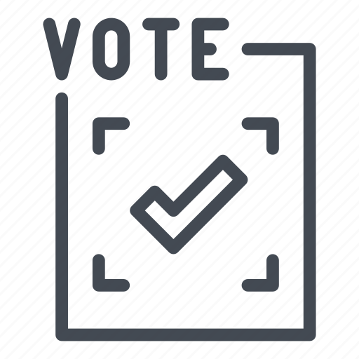Vote, voting, election, tick, check, document icon - Download on Iconfinder