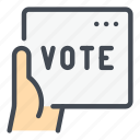 vote, voting, election, hand, tablet, online, website