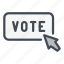 vote, voting, election, button, click, arrow 