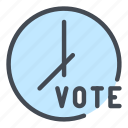 vote, voting, election, time, clock