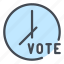 vote, voting, election, time, clock 