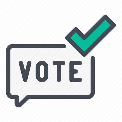 Vote, voting, election, chat, message, tick, check icon - Download on Iconfinder