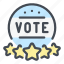 vote, voting, election, star, circle 