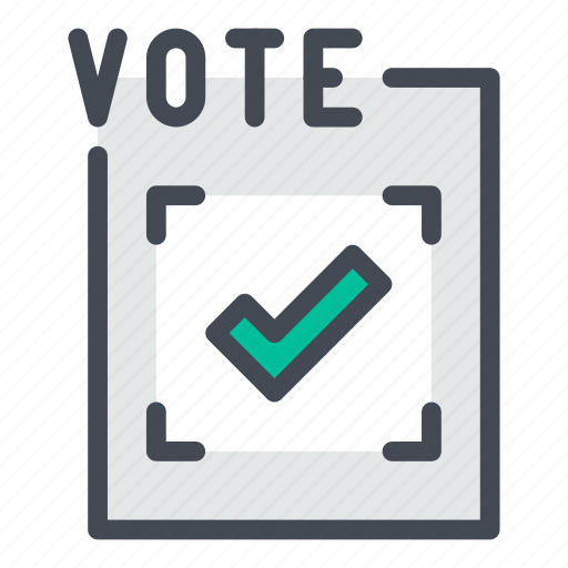 Vote, voting, election, tick, check, form, document icon - Download on Iconfinder