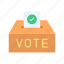 vote check, vote, voting, correct, checked, politic, voting box, booth 
