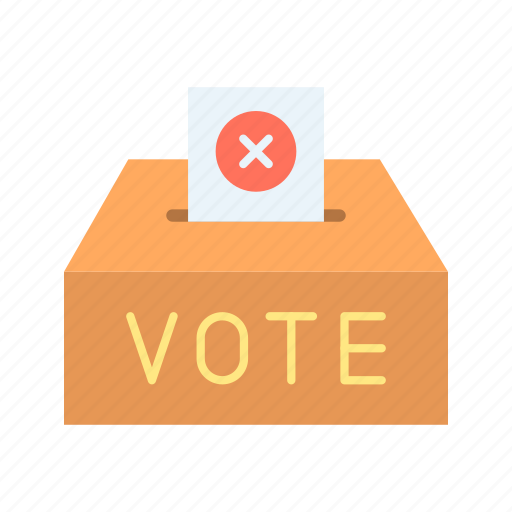 Vote reject, vote, voting, dismiss, rejected, politic, voting box icon - Download on Iconfinder