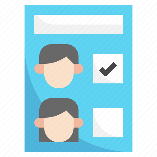 File, ballot, politics, elections, voting icon - Download on Iconfinder