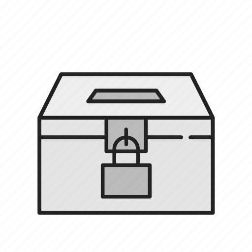 Box, ballot, locked, shipping, logistics, pack icon - Download on Iconfinder