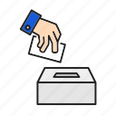 card, ballot, box, election, vote, voting, delivery