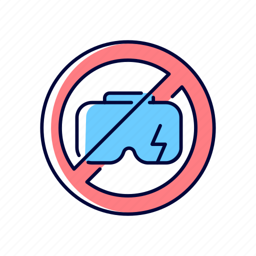 Vr, dont use, broken goggles, avoid damage icon - Download on Iconfinder