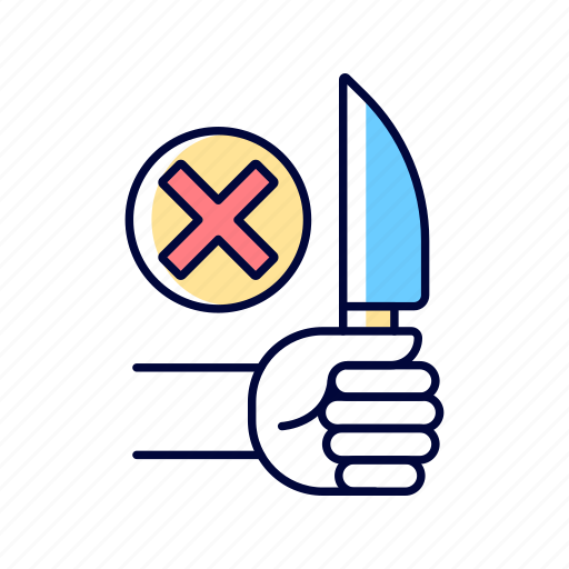 Beware sharp items, dont use knife, avoid injury, cutting tool icon - Download on Iconfinder