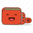 cartoon, cute, emoji, expression, happy, laughing, wallet