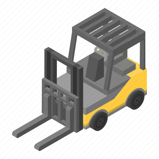 Business, car, cartoon, forklift, isometric, man, silhouette icon - Download on Iconfinder