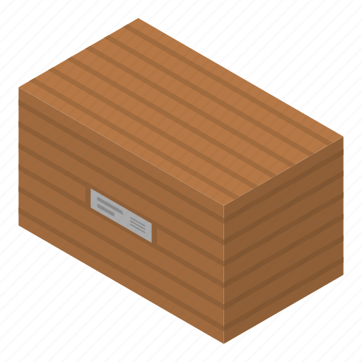 Box, business, cartoon, delivery, frame, isometric, wood icon - Download on Iconfinder