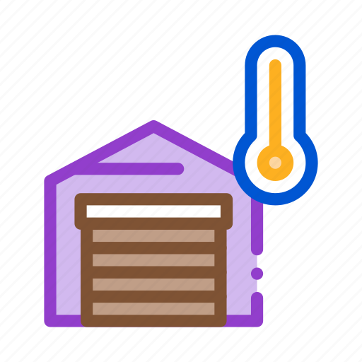 Building, construction, garage, measurements, storage, temperature, warehouse icon - Download on Iconfinder