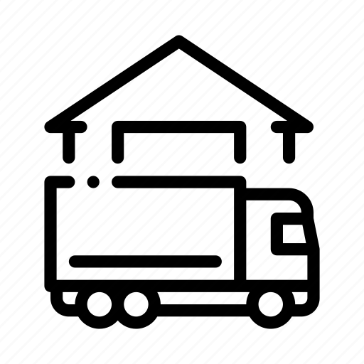 Building, construction, house, near, storage, truck, warehouse icon - Download on Iconfinder