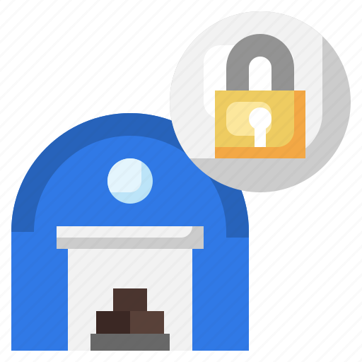 Lock, stock, warehouse, factory, secure icon - Download on Iconfinder