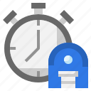 stopwatch, time, warehouse, shipping, package 