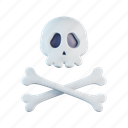 skull, crossbones, deadly, toxic, sign, halloween, death