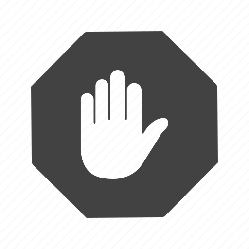 Forbidden, halt, hand, interrupt, red, sign, stop icon - Download on Iconfinder