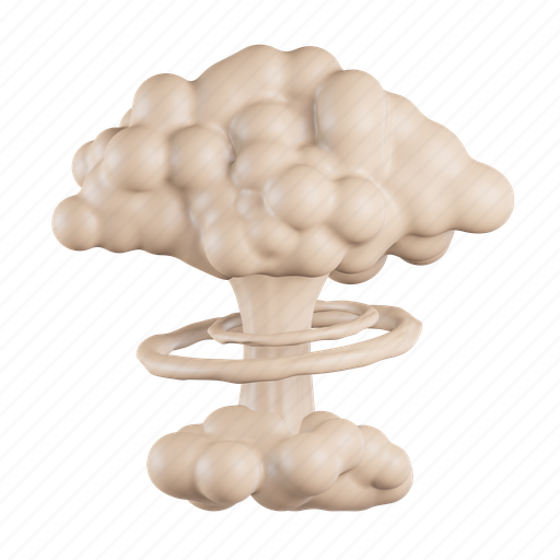 Nuke, explosion, mushroom cloud, smoke, colud, bomb explosion, nuclear blast 3D illustration - Download on Iconfinder