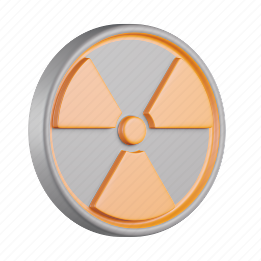 Radiation, radiation sign, radioactive, biohazard, contaminate, hazardous, dangerous 3D illustration - Download on Iconfinder