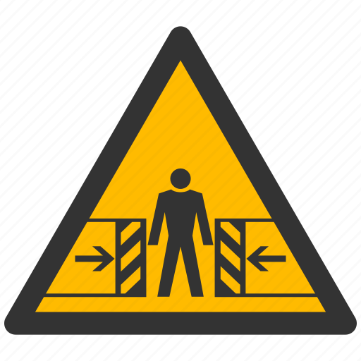 Crushing, risk, warning, alarm, alert, attention, caution icon - Download on Iconfinder