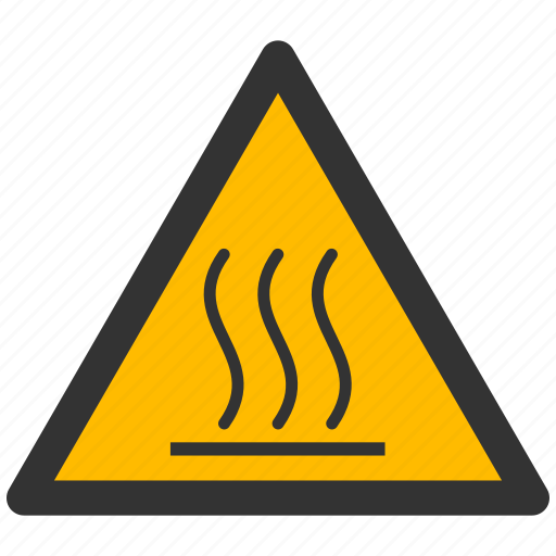 Hot, surface, warning, alarm, alert, attention, caution icon - Download on Iconfinder