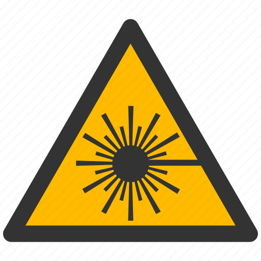 Beam, laser, radiation, warning, alarm, alert, attention icon - Download on Iconfinder