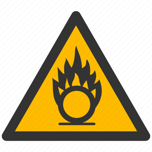Gases, oxidize, oxidizing, warning, alarm, alert, attention icon - Download on Iconfinder