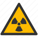 atomic, nuclear, radiation, radioactive, warning, alarm, alert, attention, caution, damage, danger, exclamation, hazard, problem, protection, risk, safe, safety