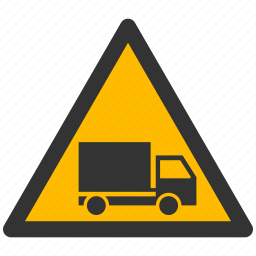 Lorry, truck, warning, alarm, alert, attention, caution icon - Download on Iconfinder