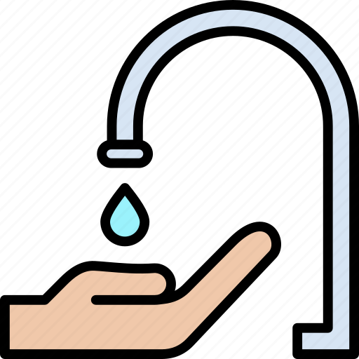 Clean, faucet, hands, health, sink, wash, water icon - Download on Iconfinder