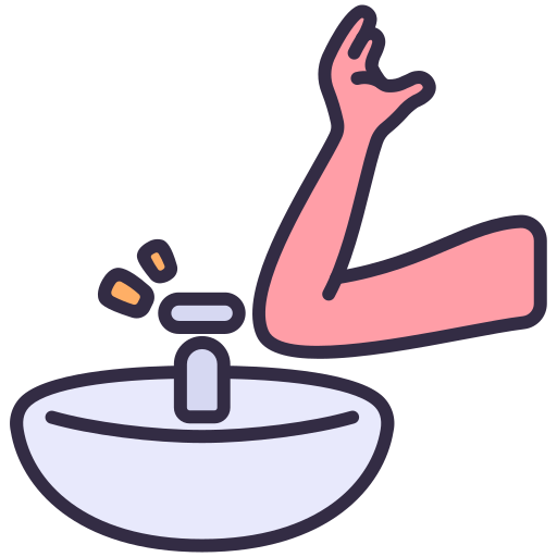Arm, hands, sink, turnoff, wash, water icon - Free download