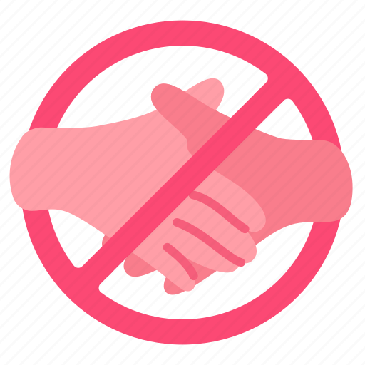 Coronavirus, greeting, hands, prohibited, shake, touch icon - Download on Iconfinder